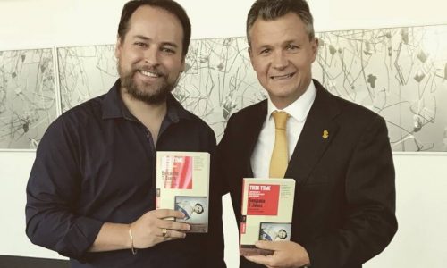 With Matt Thistlethwaite at the launch of This Time, 2018